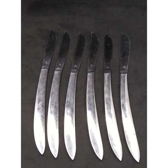 Set of 6 Dixon Vintage MCM Dinner Butter Knife Knives made in Japan 8" - Picture 7 of 7
